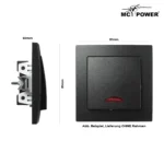 Schalter McPower "Flair", 250V~/10A, UP, matt schwarz mit Kontroll-Leuchte – Bild 3