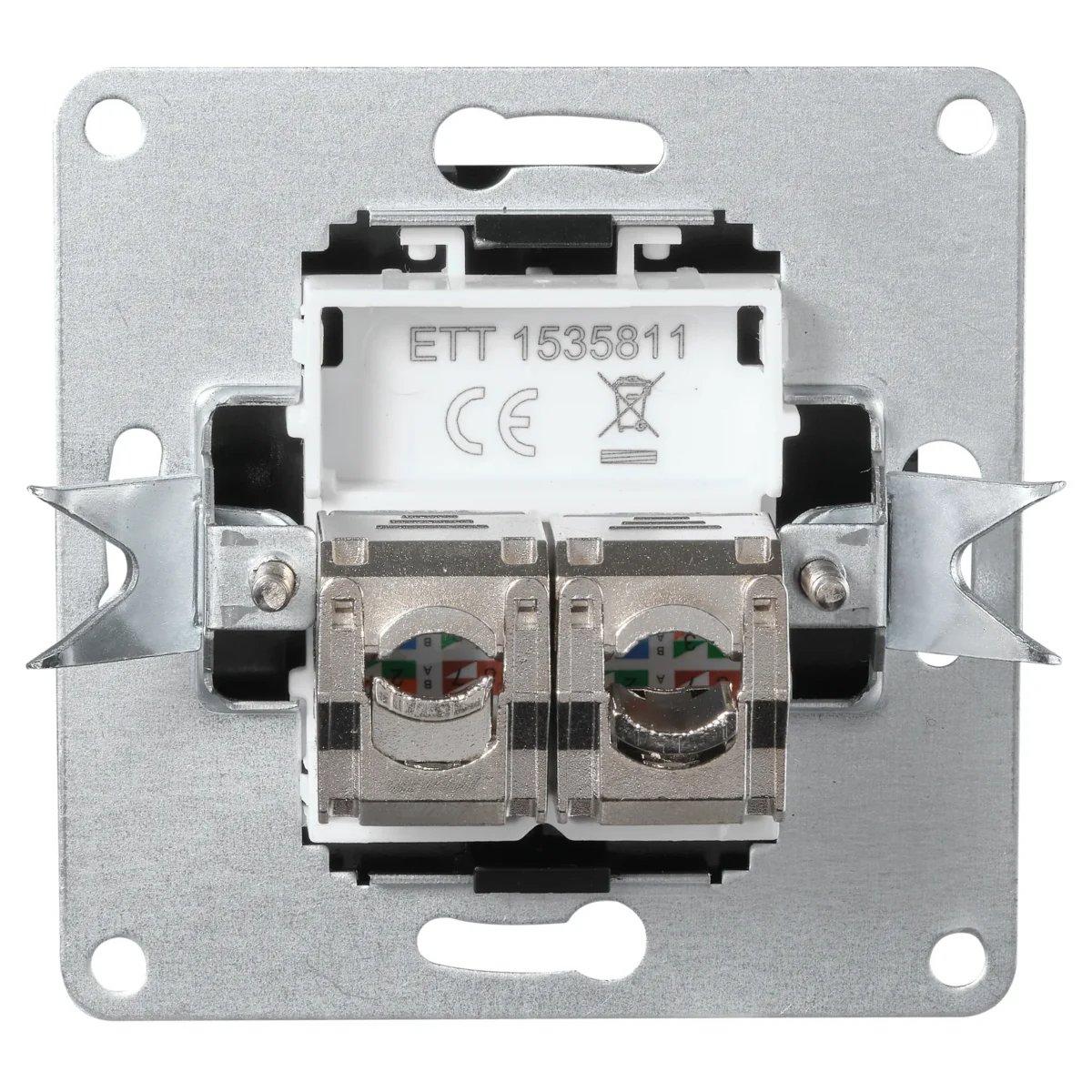 Netzwerk-Dose McPower "Flair" CAT6A, UP, matt schwarz, vollgeschirmt – Bild 2