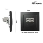 Netzwerk-Dose McPower "Flair" CAT6A, UP, matt schwarz, vollgeschirmt – Bild 3