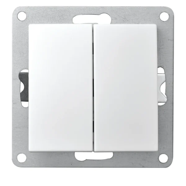 Taster McPower "Flair" 2-fach, 250V~/10A, UP, weiß