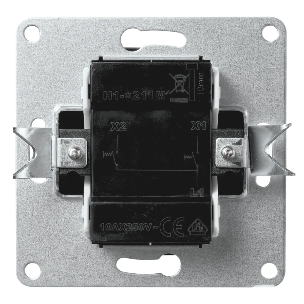 Taster McPower "Flair" 2-fach, 250V~/10A, UP, weiß – Bild 2