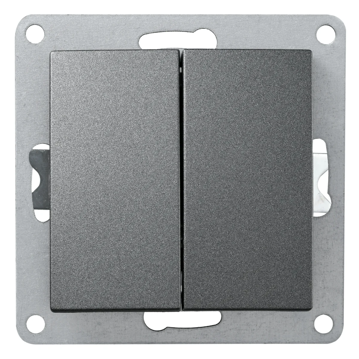 Taster McPower "Flair" 2-fach, 250V~/10A, UP, anthrazit – Bild 1