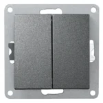 Taster McPower "Flair" 2-fach, 250V~/10A, UP, anthrazit