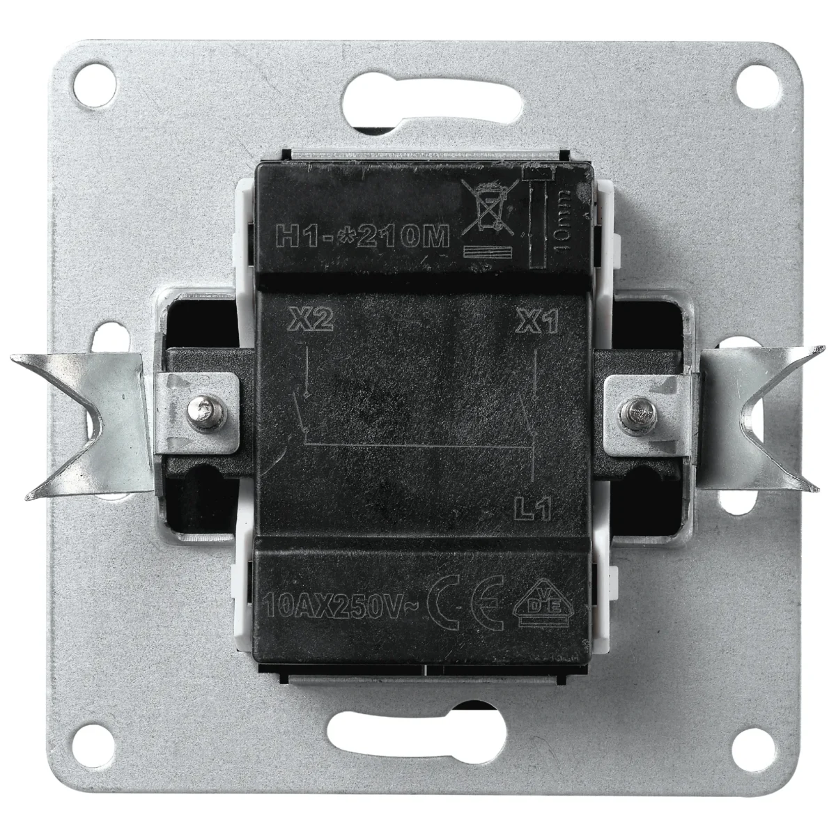 Taster McPower "Flair" 2-fach, 250V~/10A, UP, anthrazit – Bild 2