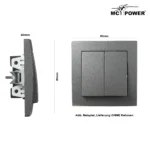 Taster McPower "Flair" 2-fach, 250V~/10A, UP, anthrazit – Bild 3