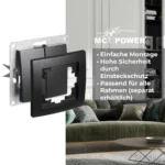 Taster McPower "Flair" 2-fach, 250V~/10A, UP, matt schwarz – Bild 4