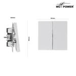 Taster McPower "Shallow" 2-fach, 250V~10A, UP, Steckanschluss, weiß – Bild 2