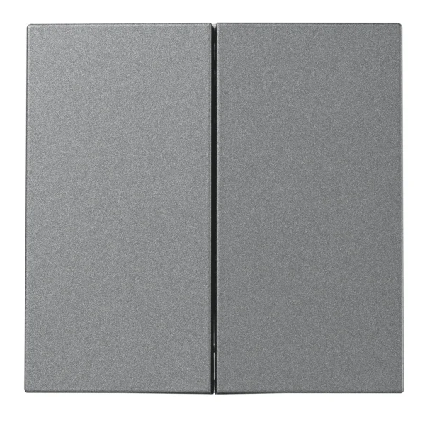 Taster McPower "Shallow" 2-fach, 250V~10A, UP, Steckanschluss, anthrazit