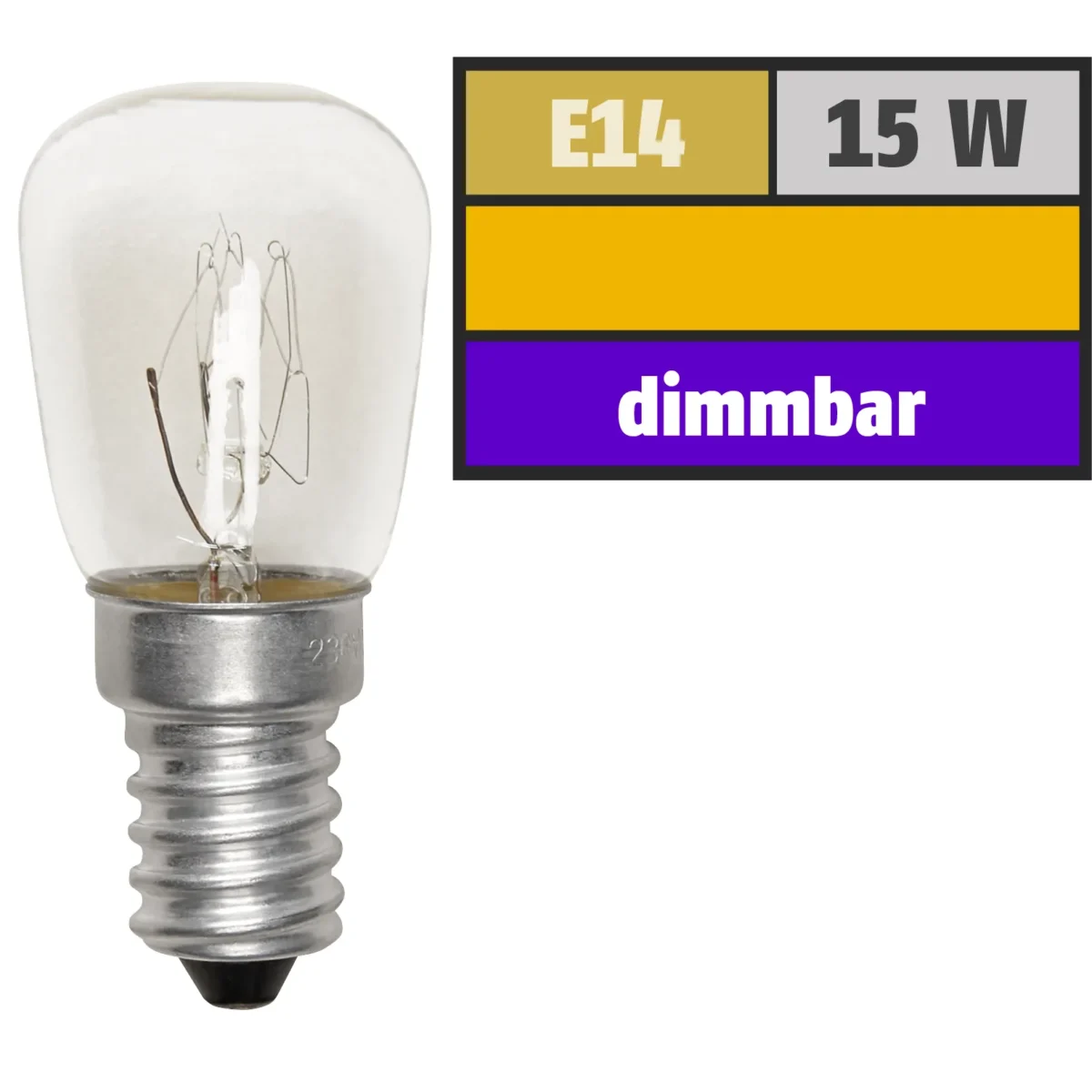 Kühlschrank-Leuchtmittel McShine, E14, 230V, 15W, klar, 110lm – Bild 1