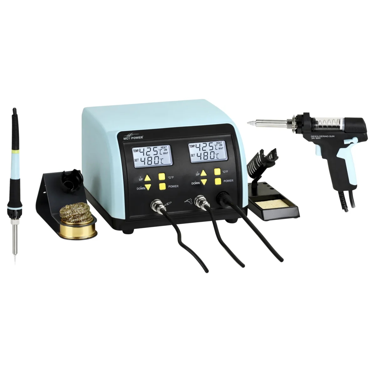 Lötcenter McPower "Digital 940", 60W-Lötkolben, 90W-Löt- & Entlötpistole – Bild 1