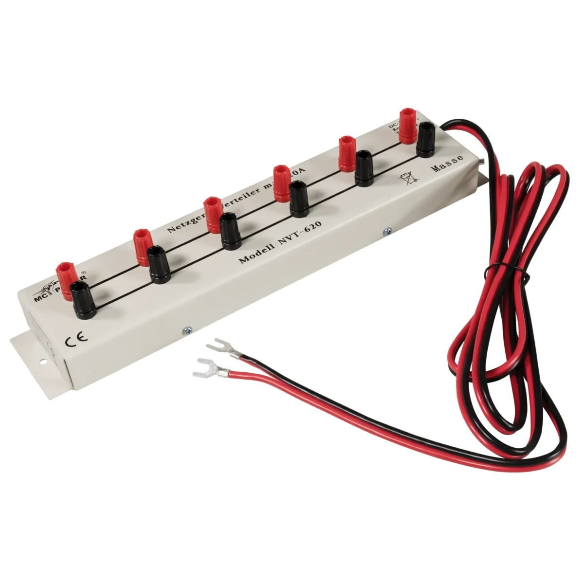 Netzgerät-Verteilerleiste McPower "NVT-620", 1x ein, 6 Ausgänge, 20 A max., DC – Bild 3