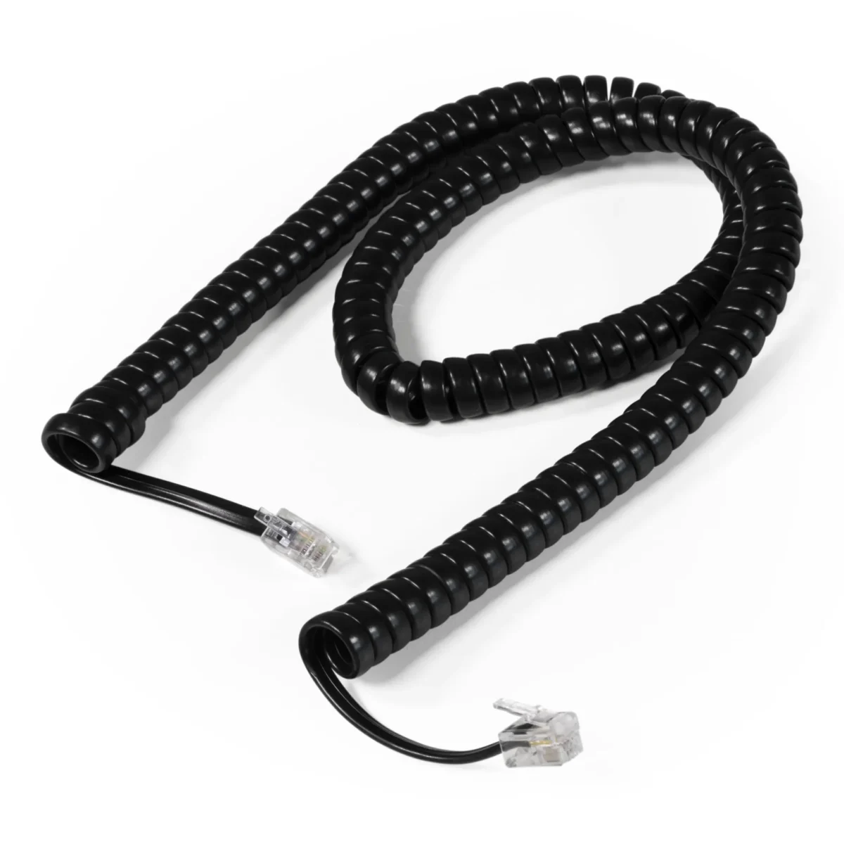 Telefonhörer-Spiralkabel McPower, RJ10-Stecker (4P4C) > RJ10-Stecker (4P4C), 4m – Bild 1