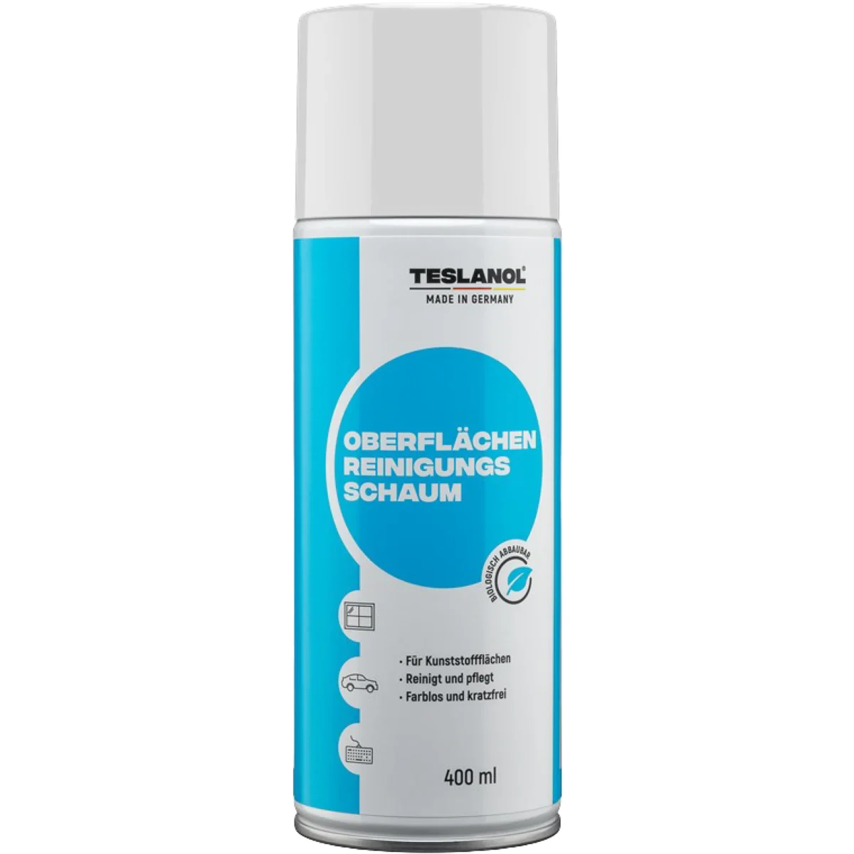 TESLANOL Oberflächen-Reinigungsschaum, 400ml-Dose – Bild 1