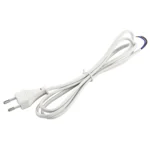 Euro-Netzkabel McPower mit blanken Enden Länge 1,5m, 2x0,75 mm², weiß – Bild 2