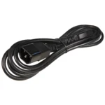 Netz-Verlängerungskabel, 1,8 m Kaltgeräte-Stecker/Kupplung, schwarz – Bild 2
