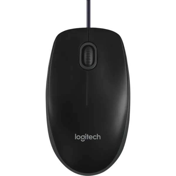 Maus Logitech "B100", USB, 800dpi, schwarz, kabelgebunden