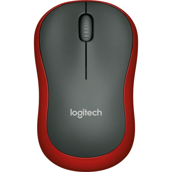 Maus Logitech "M185", 1000dpi, rot-schwarz, kabellos