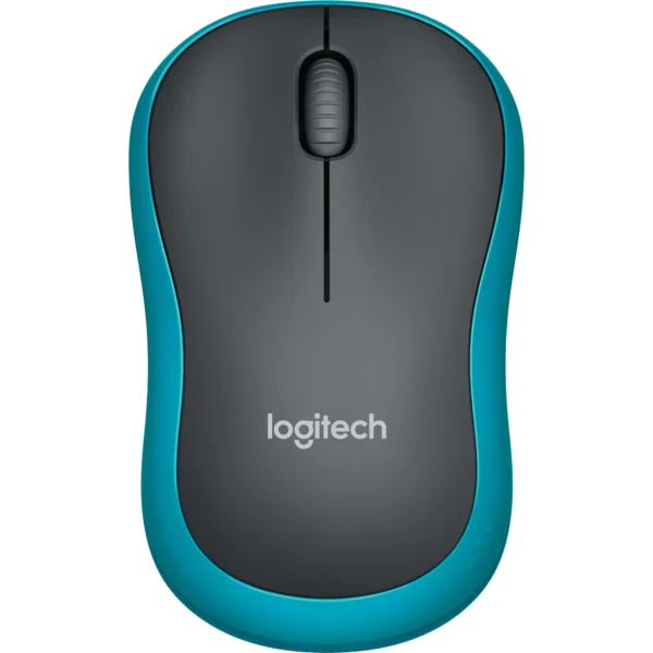 Maus Logitech "M185", 1000dpi, blau-schwarz, kabellos