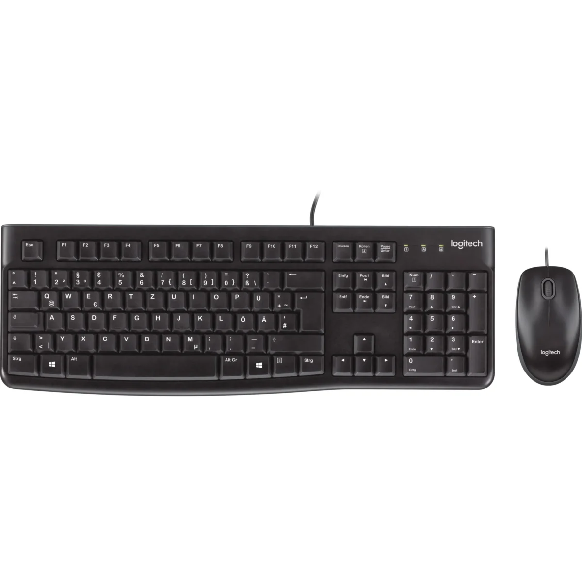 Tastatur/Maus-Set Logitech "MK120", USB, 1000dpi, schwarz, kabelgebunden – Bild 1