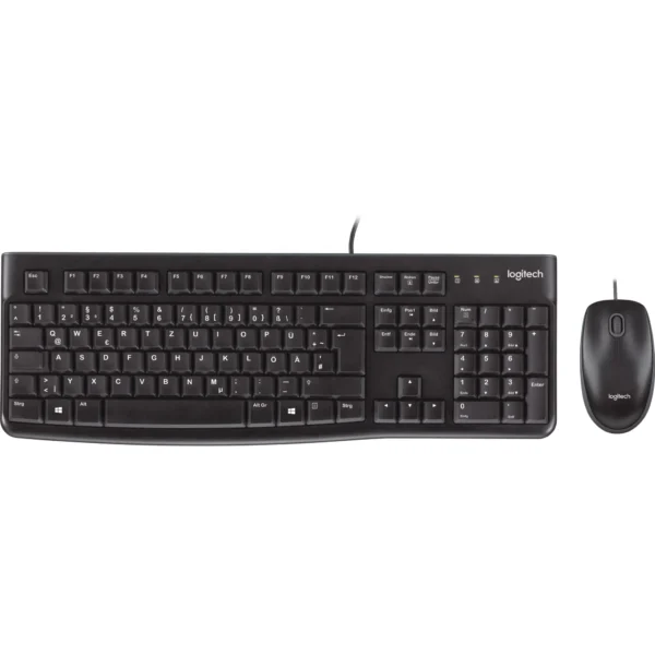 Tastatur/Maus-Set Logitech "MK120", USB, 1000dpi, schwarz, kabelgebunden