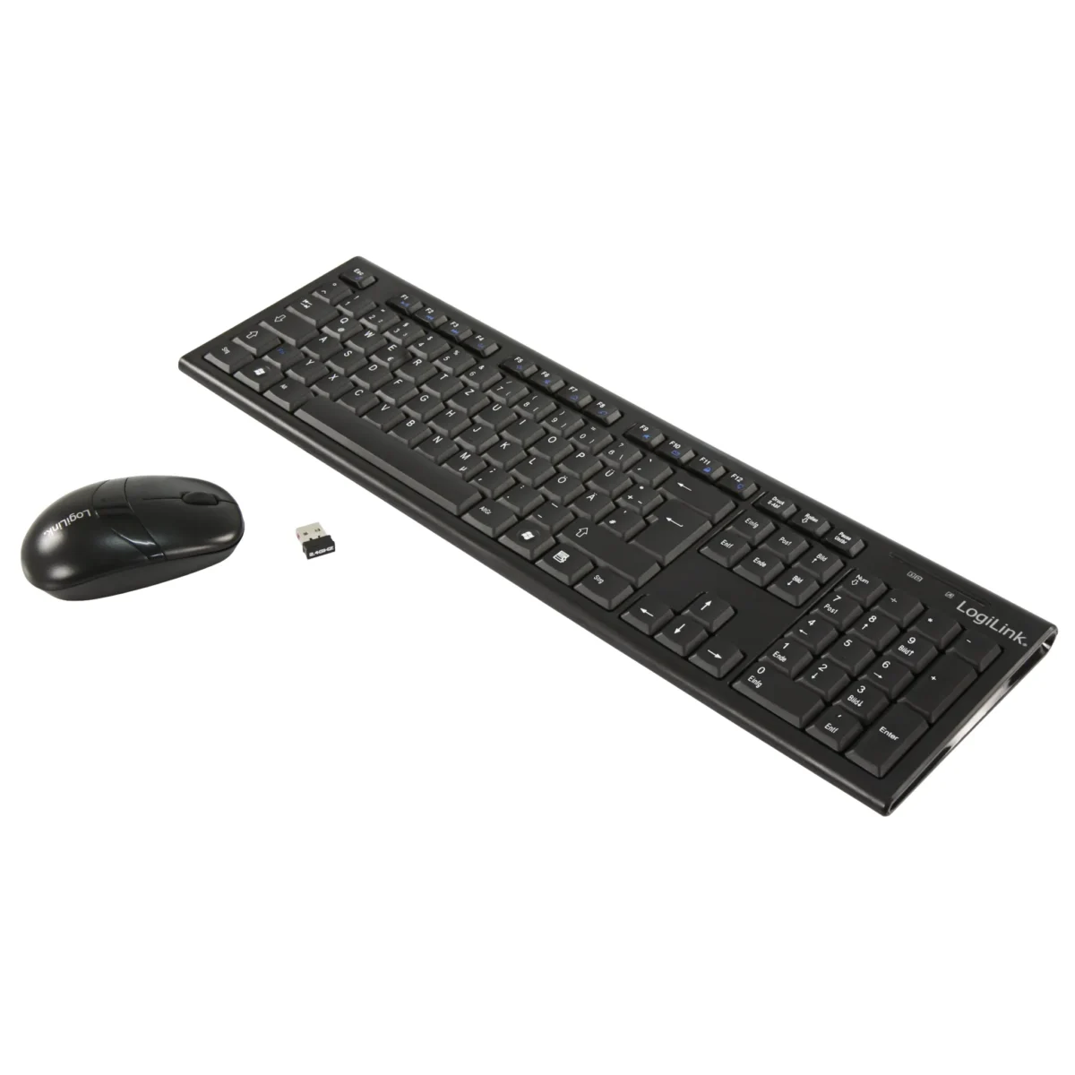 PC-Desktop-Set LogiLink, USB Maus und Tastatur mit Autolink-Funktion, schwarz – Bild 1