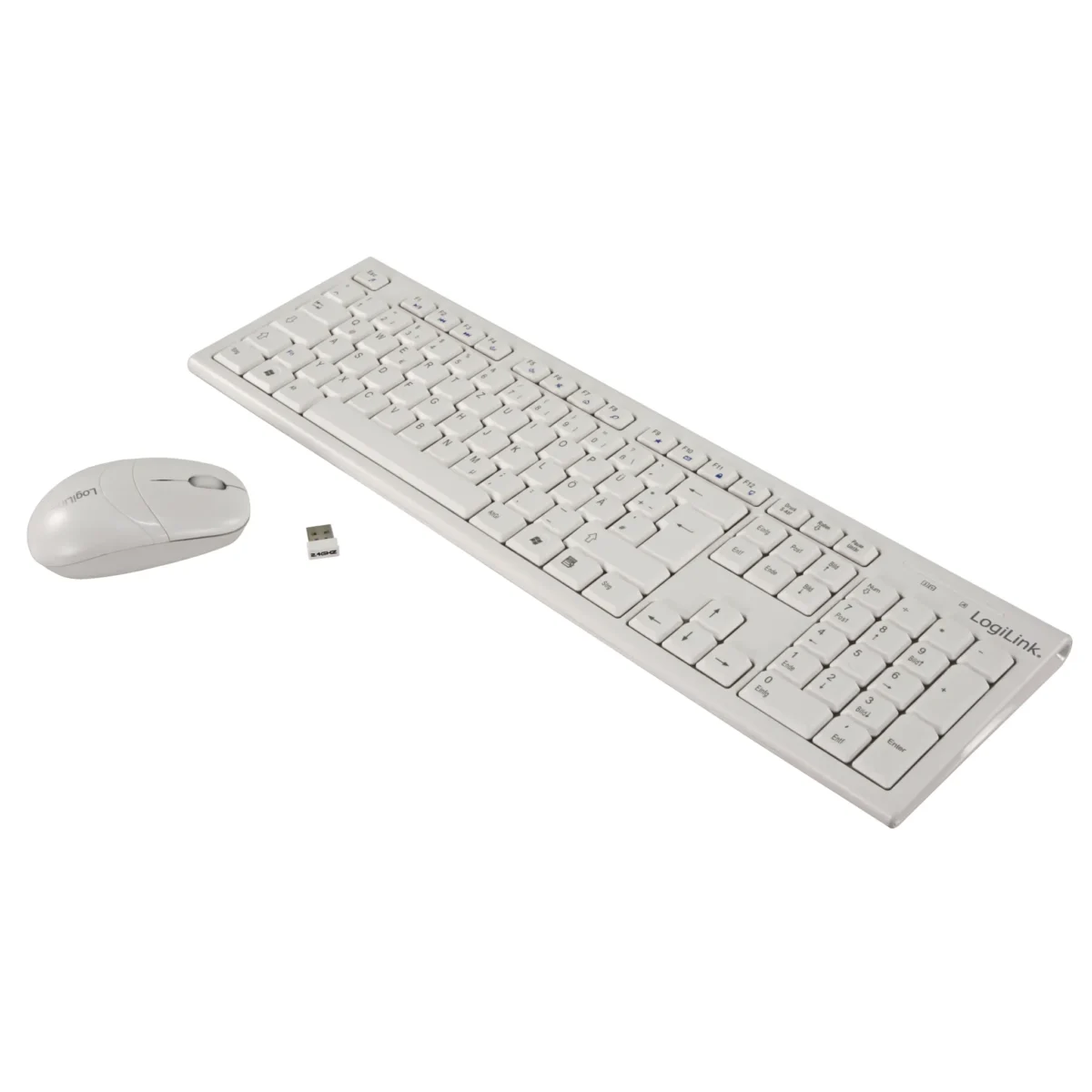 PC-Desktop-Set LogiLink, USB Maus und Tastatur mit Autolink-Funktion, weiß – Bild 1