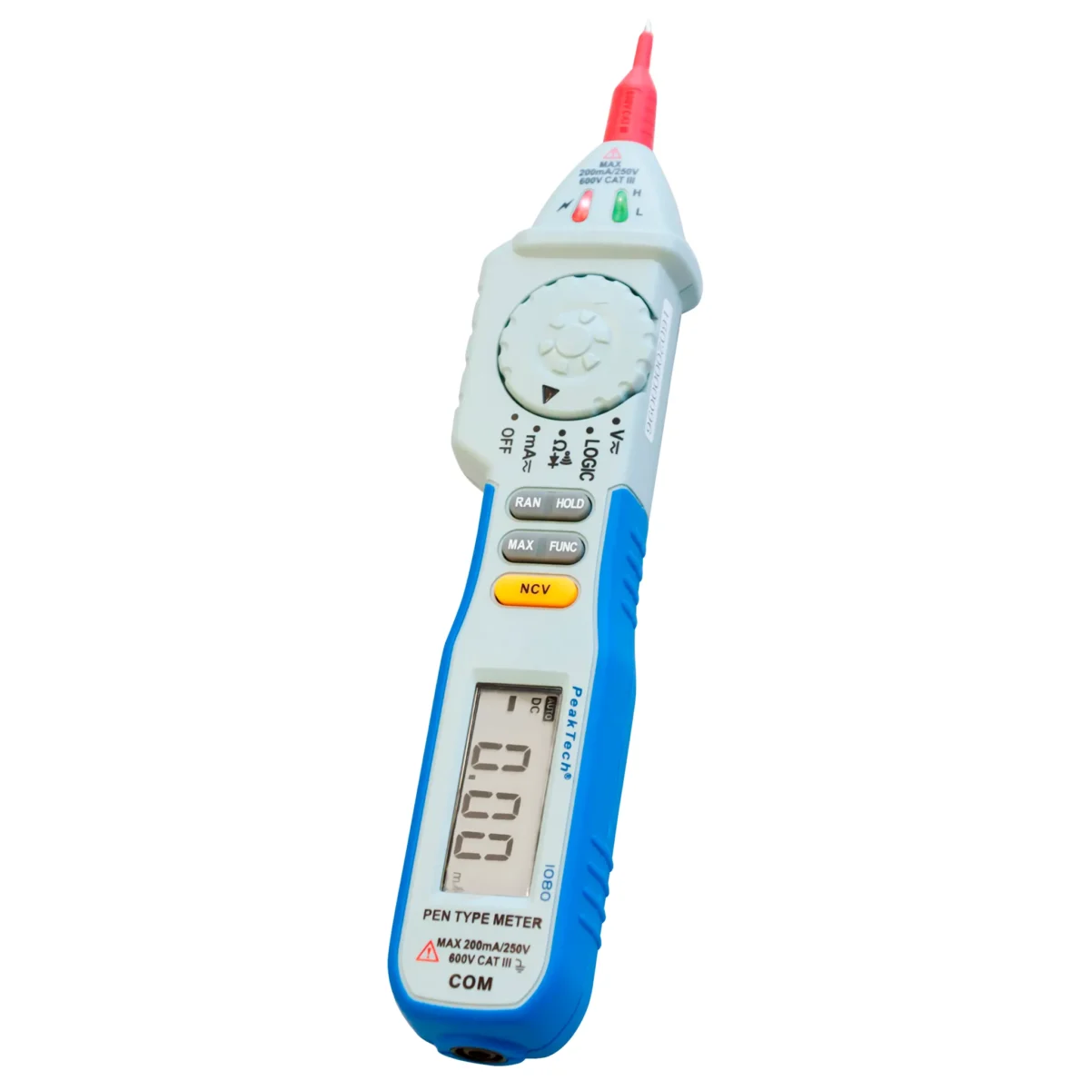 Digitales Stiftmultimeter PeakTech "P1080", 2000 Counts, 600V AC/DC, mit NCV – Bild 1