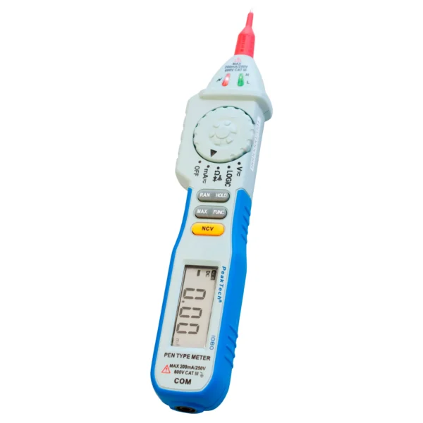 Digitales Stiftmultimeter PeakTech "P1080", 2000 Counts, 600V AC/DC, mit NCV