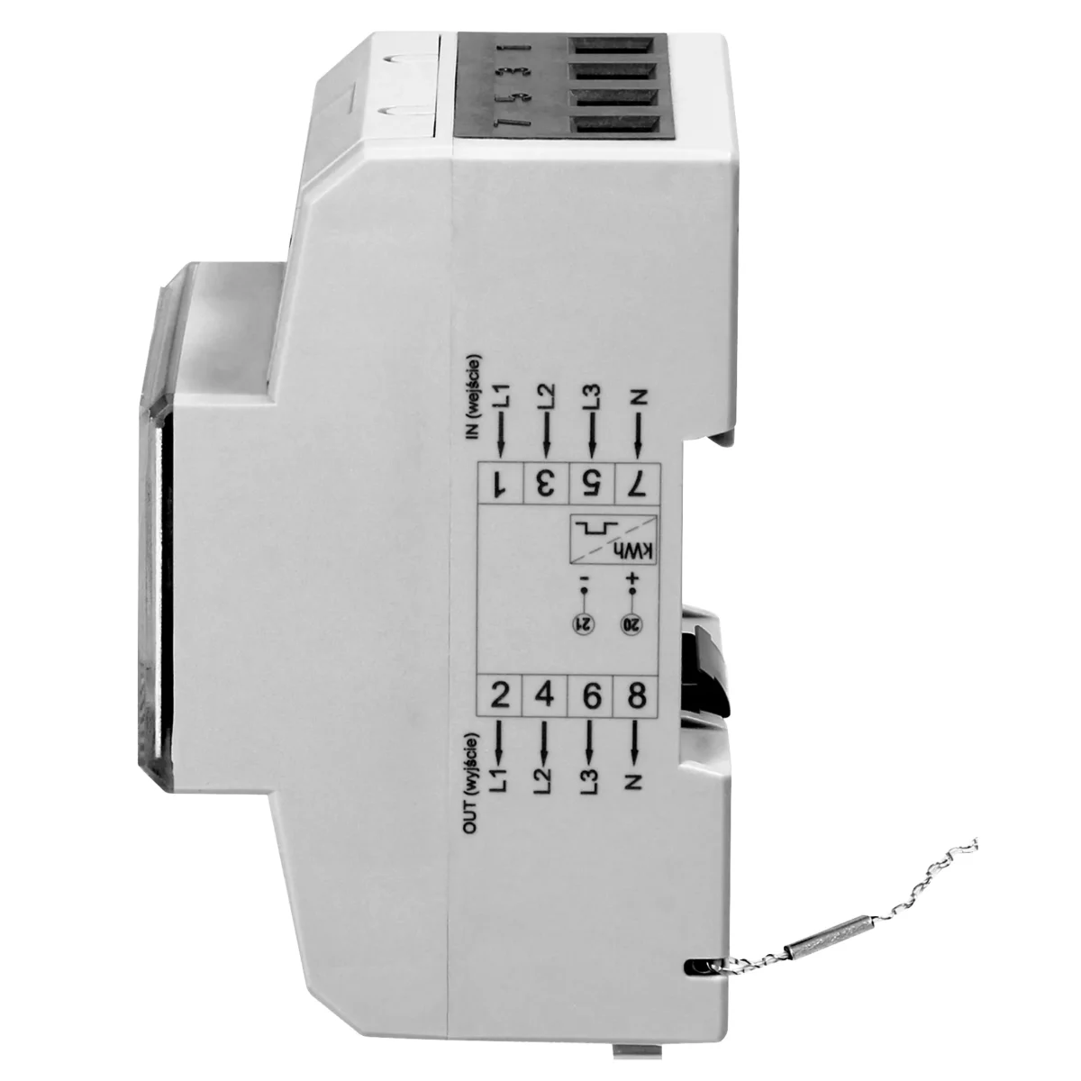3-phasiger Stromzähler, 80A, MID, 3 Module, DIN TH-35mm – Bild 4