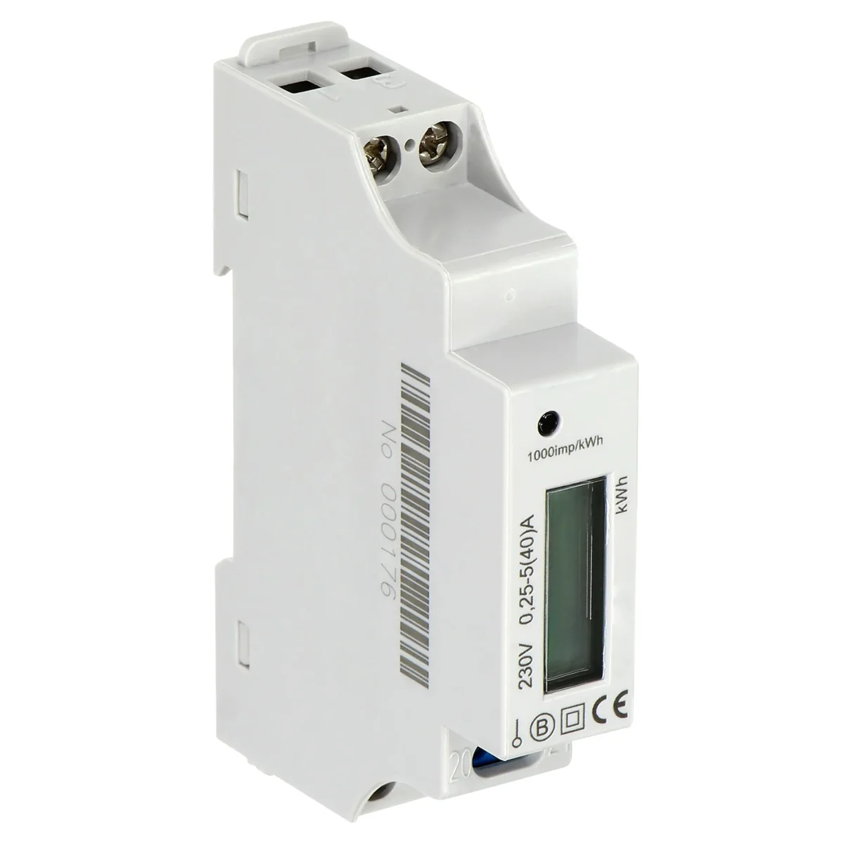 1-phasiger Stromzähler, 40A, MID, Impulsausgang, 1 Modul, DIN TH-35mm – Bild 2