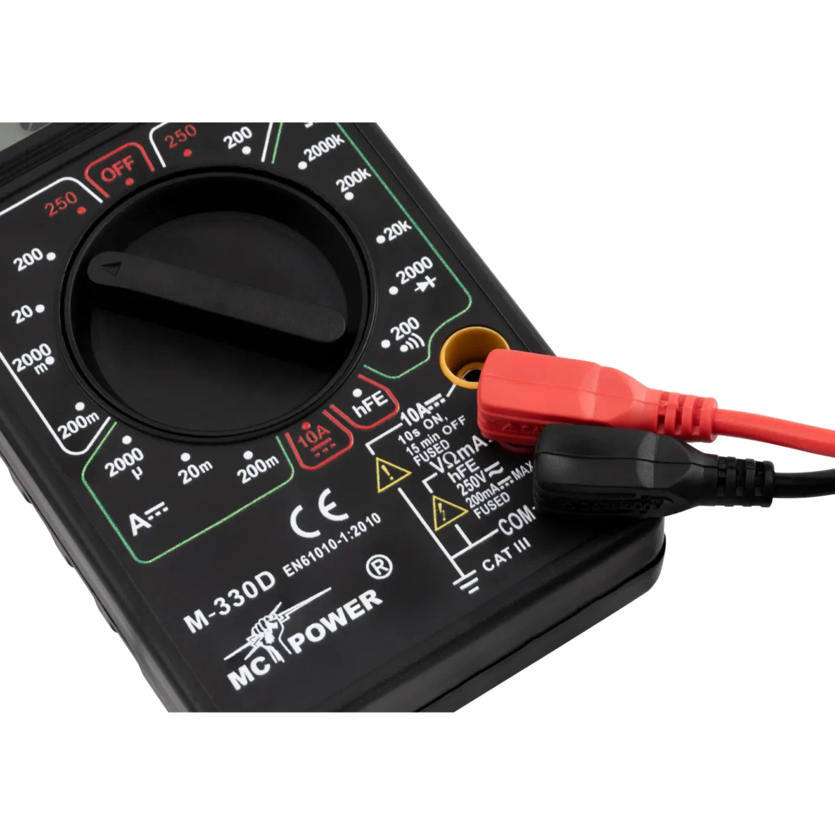 Digitalmultimeter McPower "M-330D" schwarz, 3½-stellig, akustischer Durchgangsprüfer – Bild 3