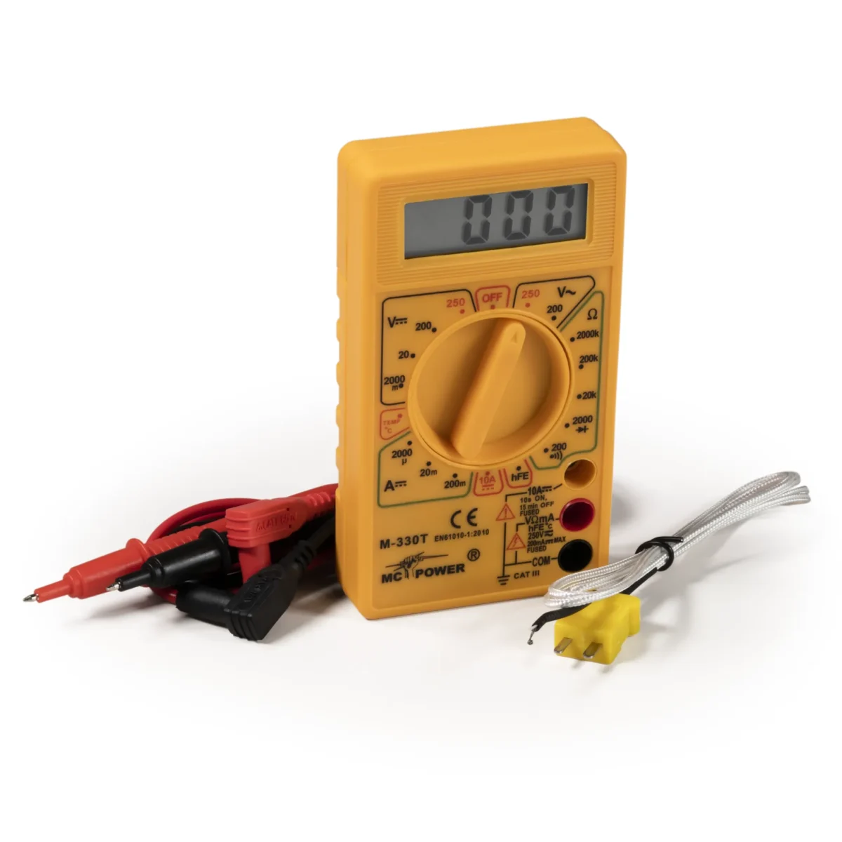 Digitalmultimeter McPower "M-330T", Temperatur-Messung -50 °C bis +1.000°C – Bild 1