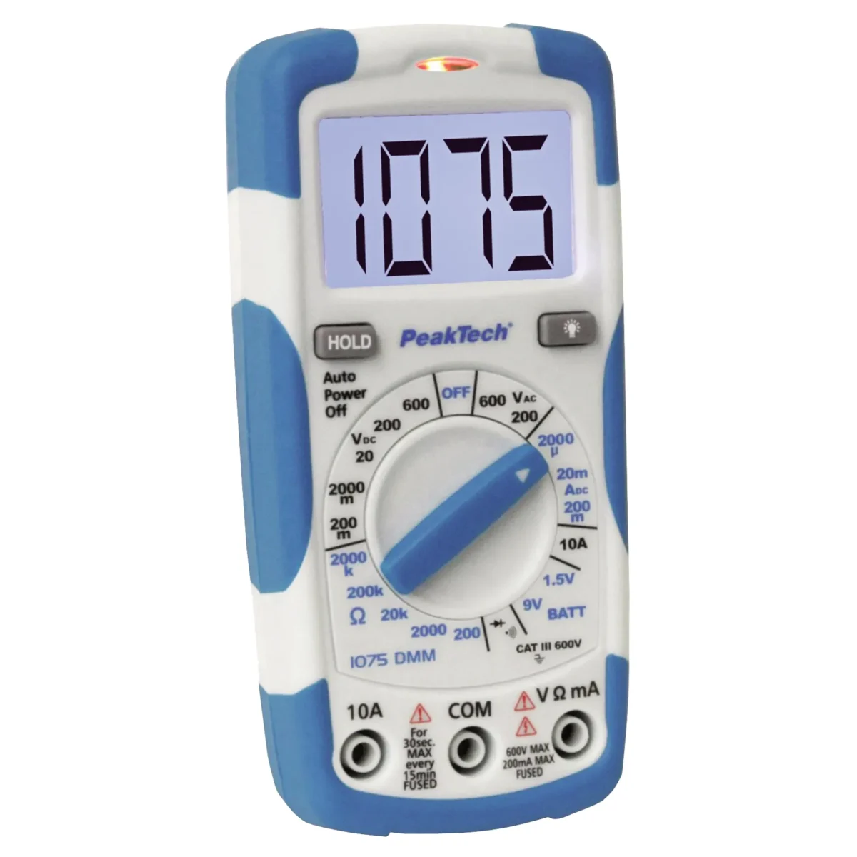 Digitalmultimeter PeakTech "P1075", 2000 Counts, 600V AC/DC, 10A DC, mit NCV – Bild 1
