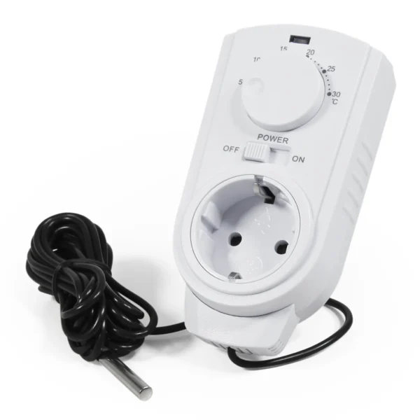 Steckdosen-Thermostat McPower "TCU-440" 5-30°C, 3500W, 230V, Kabel + Außenfühler