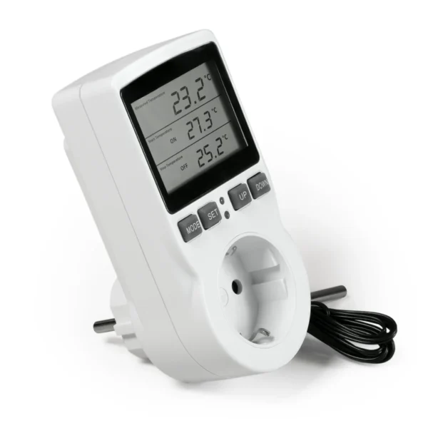 Digitales Steckdosen-Thermostat McPower "TCU-441" -40-120°C, Kabel + Außenfühler