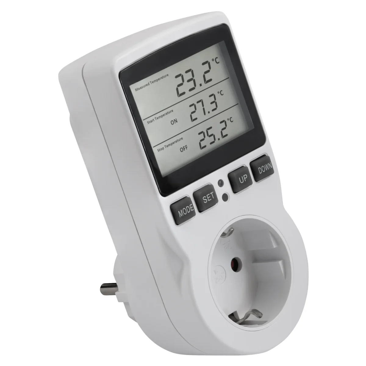 Digitales Steckdosen-Thermostat McPower "TCU-441" -40-120°C, Kabel + Außenfühler – Bild 2