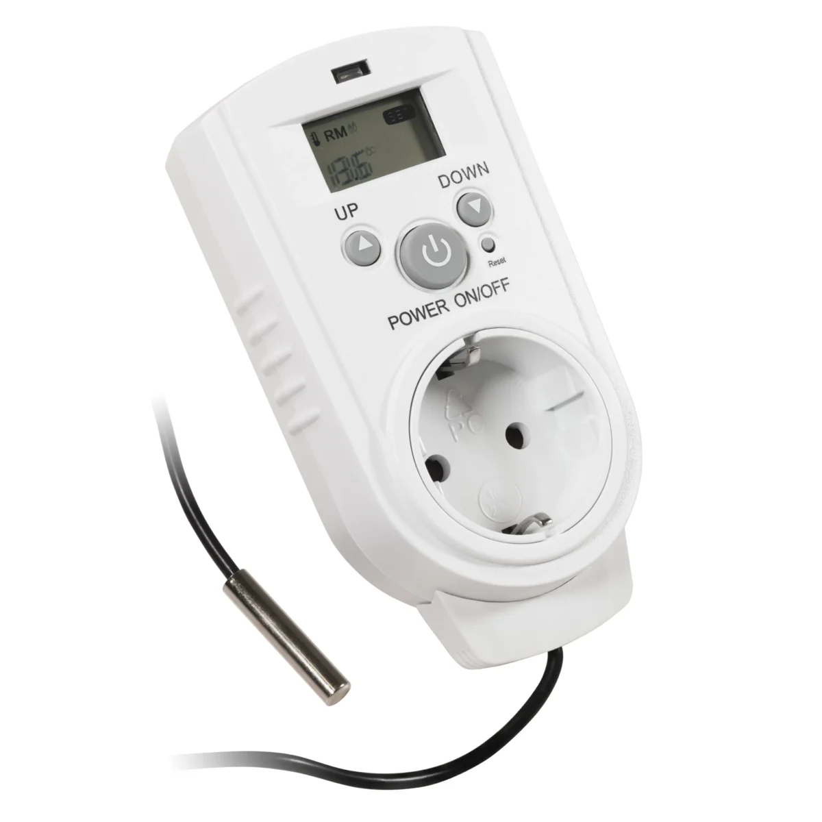 Steckdosen-Thermostat McPower "TCU-540" 5-30°C, Display, Kabel + Außenfühler – Bild 2