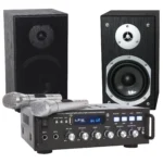 Karaoke-Set LTC "STAR4-MKII" USB/SD, Bluetooth, inkl. zwei Mikrofone und Boxen