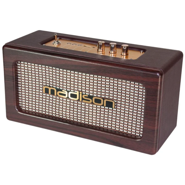 tragbarer Nostalgie Lautsprecher MADISON "FREESOUND-VINTAGE-WD" Bluetooth, Akku