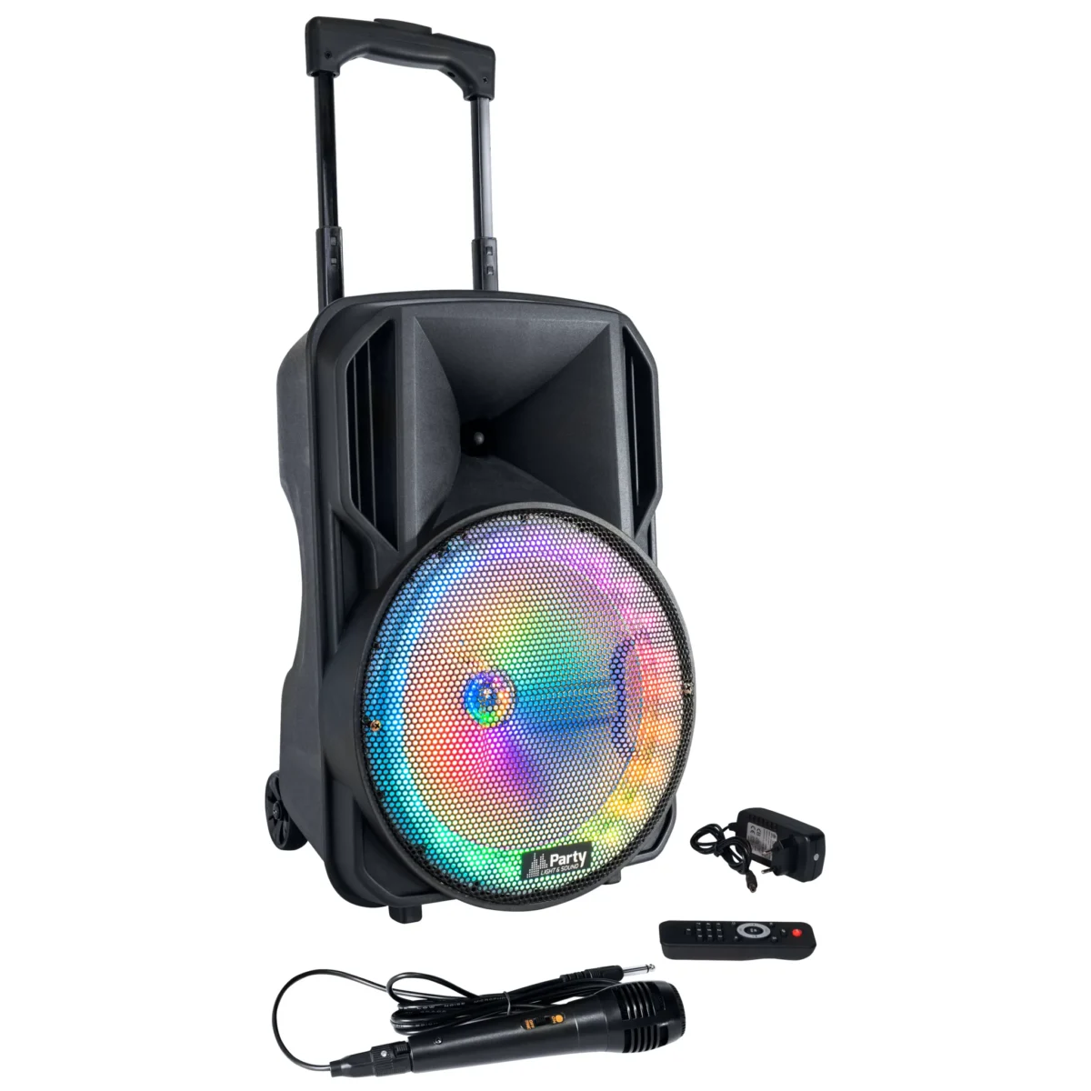 Mobile Beschallungsanlage PARTY "PARTY-10RGB" 400W, Bluetooth, LED-Beleuchtung – Bild 2