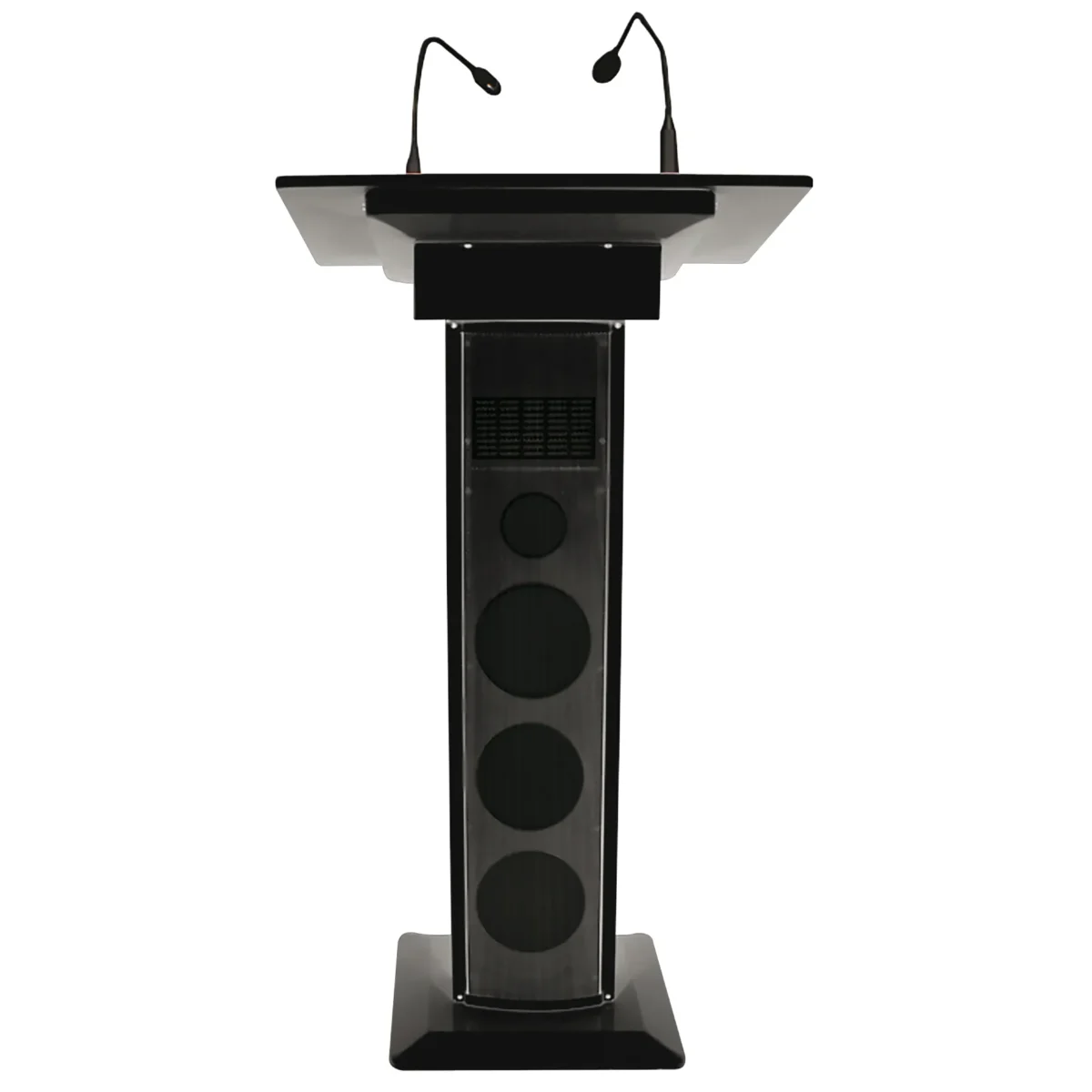 Aktives Konferenz-Rednerpult BST "AMC73-B" 90W, 4 Lautsprecher, 2 UHF-Mikros – Bild 1
