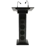 Aktives Konferenz-Rednerpult BST "AMC73-B" 90W, 4 Lautsprecher, 2 UHF-Mikros