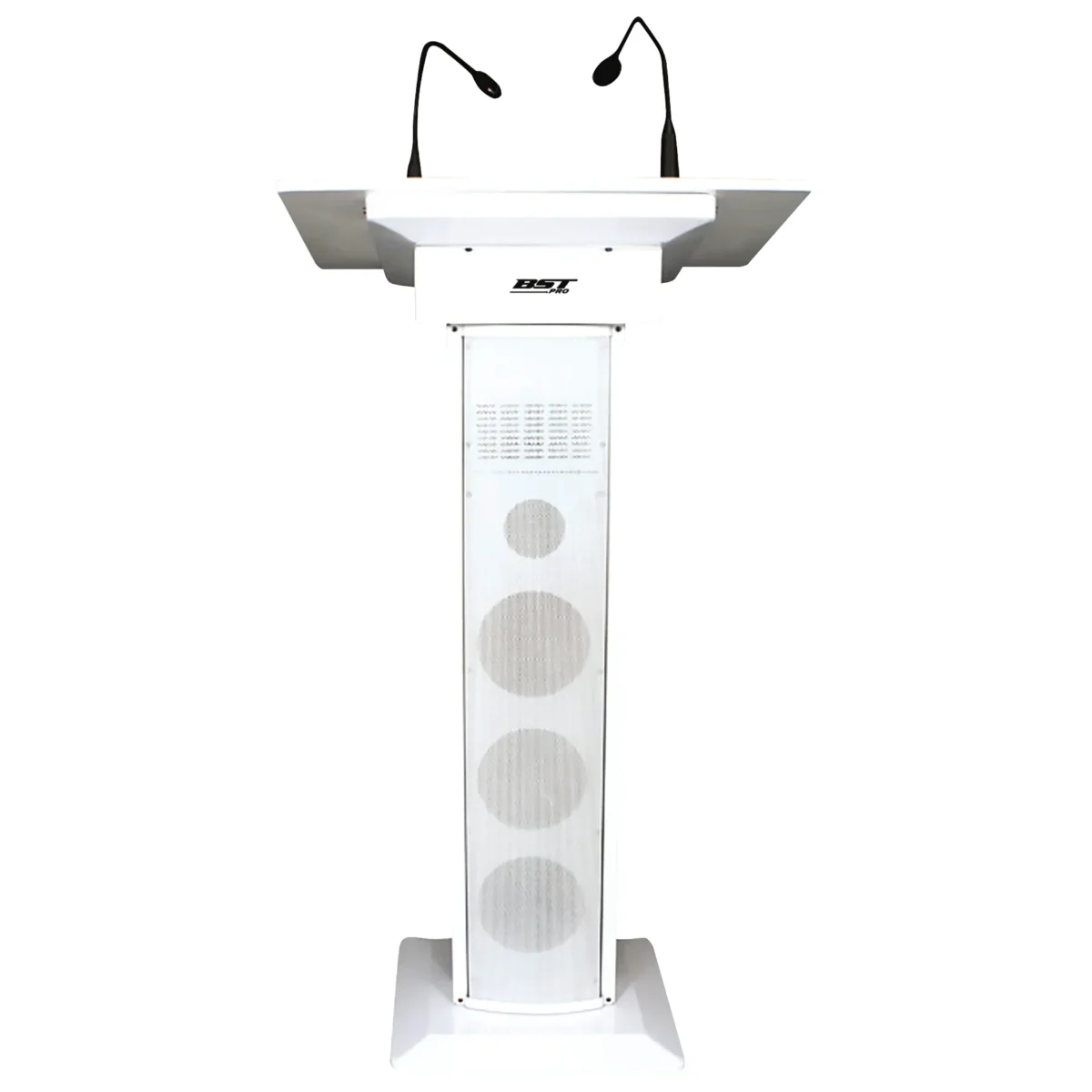 Aktives Konferenz-Rednerpult BST "AMC73-W" 90W, 4 Lautsprecher, 2 UHF-Mikros – Bild 1