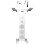 Aktives Konferenz-Rednerpult BST "AMC73-W" 90W, 4 Lautsprecher, 2 UHF-Mikros