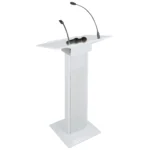 Aktives Konferenz-Rednerpult BST "AMC73-W" 90W, 4 Lautsprecher, 2 UHF-Mikros – Bild 2