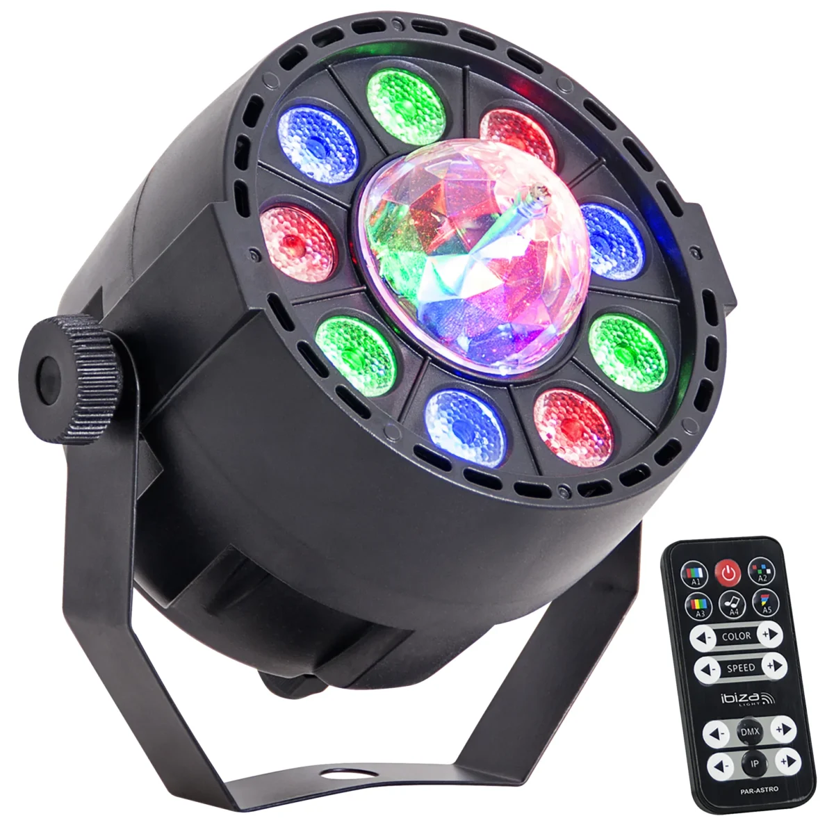 LED-Lichteffekt IBIZA "PAR-ASTRO" 2-in-1 PAR Strahler und Astro-Effekt, 12W – Bild 1