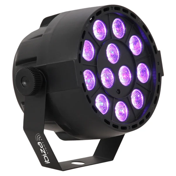 LED PAR-Strahler IBIZA "PAR-MINI-UV" 24W, 4 DMX Kanäle