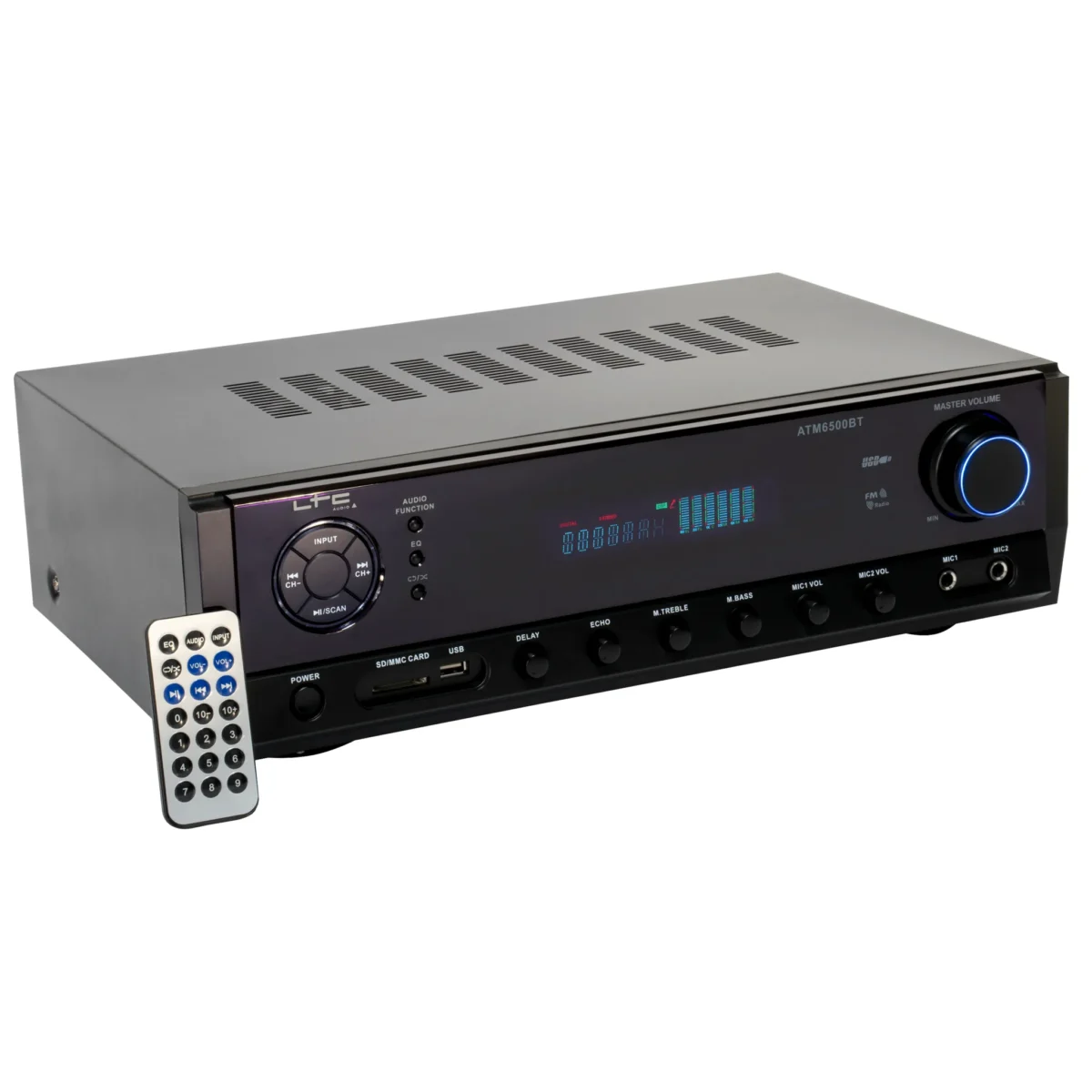 Hi-Fi Stereo Verstärker LTC "ATM6500BT" Bluetooth, Karaoke, 2x50W – Bild 1