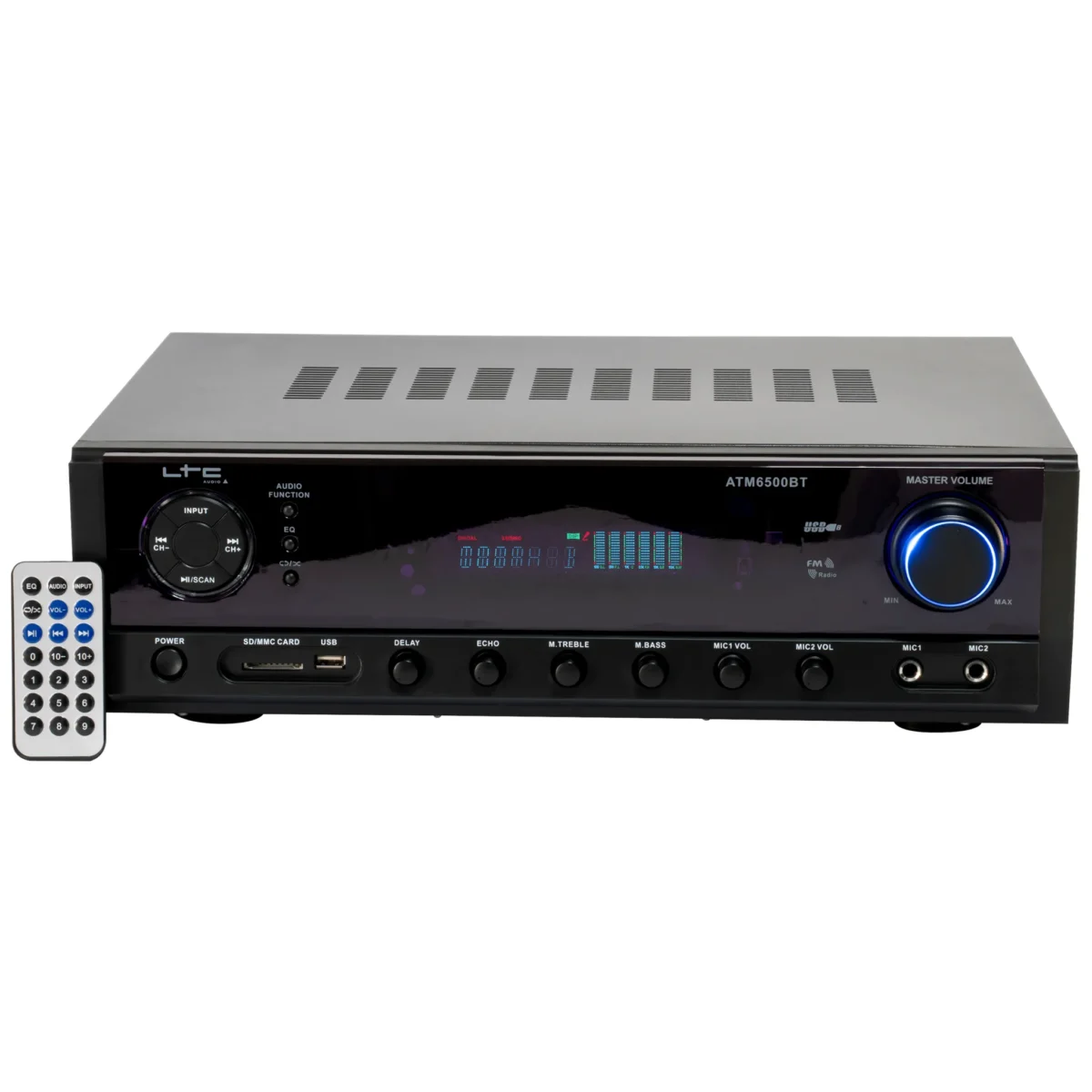 Hi-Fi Stereo Verstärker LTC "ATM6500BT" Bluetooth, Karaoke, 2x50W – Bild 3