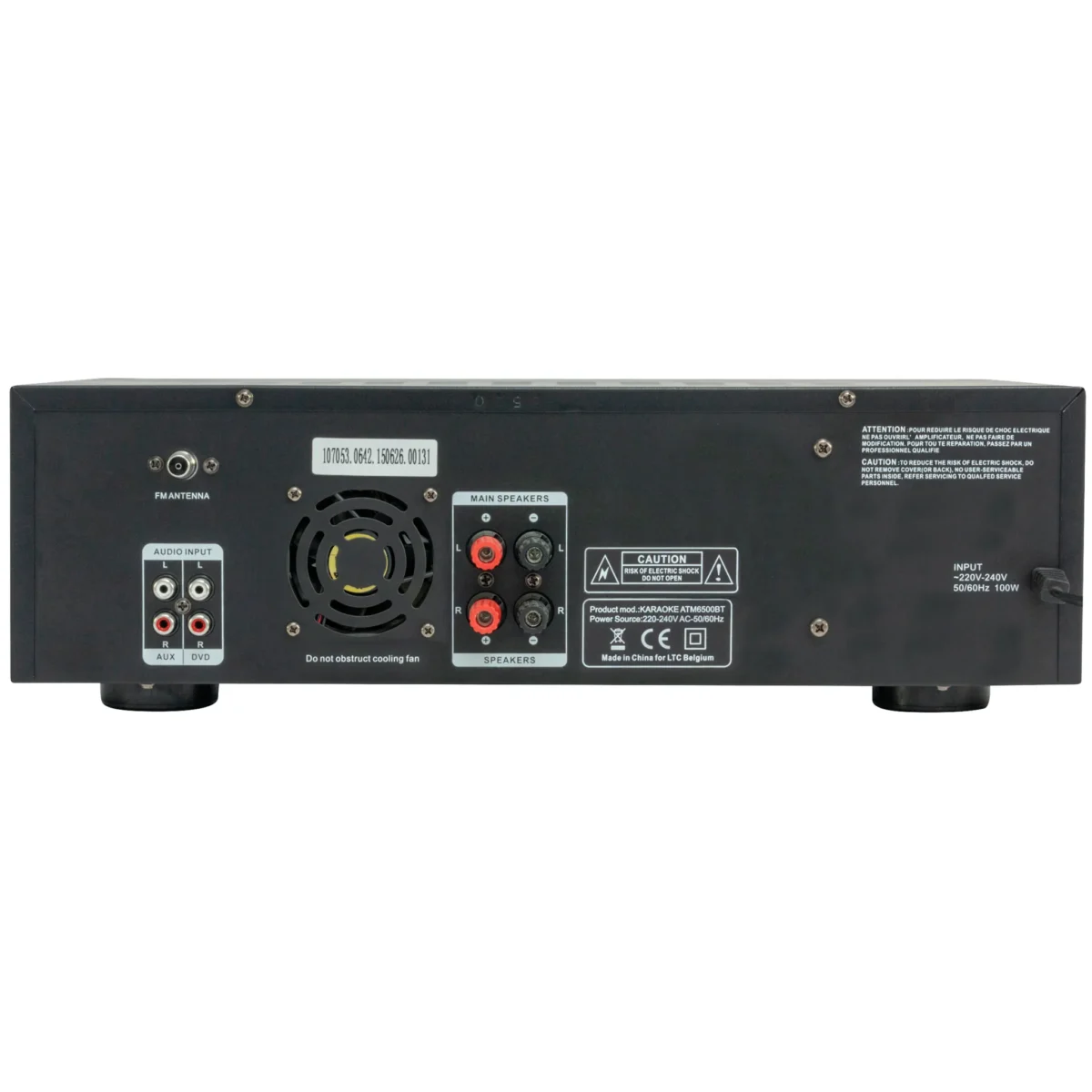 Hi-Fi Stereo Verstärker LTC "ATM6500BT" Bluetooth, Karaoke, 2x50W – Bild 5